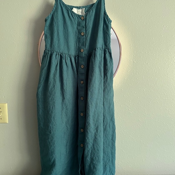 Not perfect linen dress Sarah in teal - Picture 1 of 3
